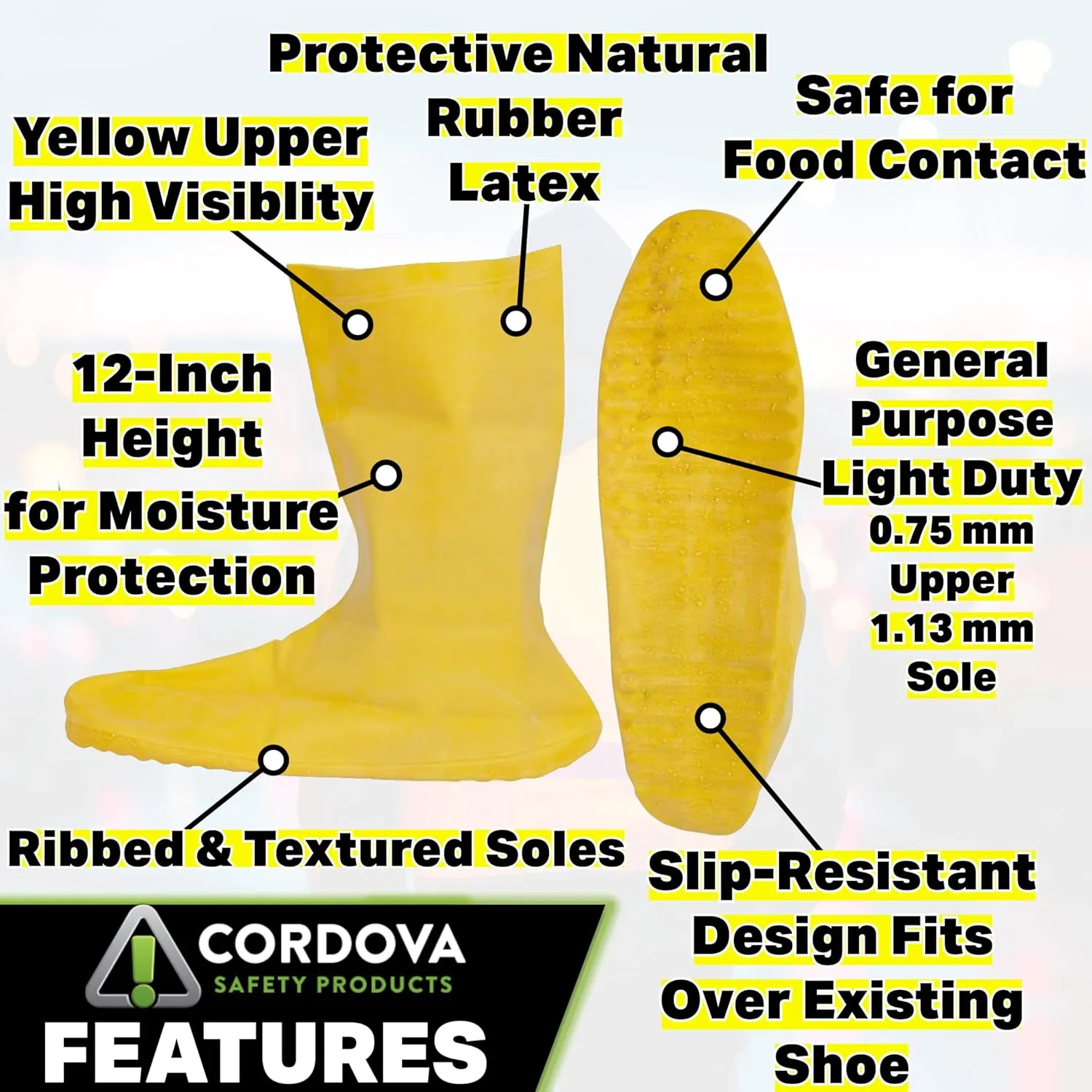 Cordova Unisex Adult Protective-safety-boot-and-shoe-covers, Medium, Medium US