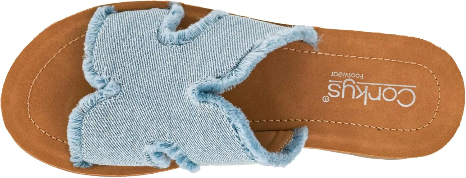 Corkys Footwear Hold Please 1-Inch Platform Sandals with Cushioned Foot-bed and Stylish 'H' Strap On Upper– Ultimate Comfort Meets Chic Design - Perfect For Everyday Wear