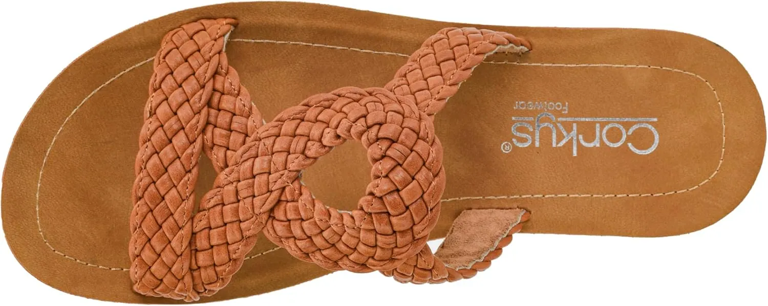 Corkys Footwear Womens All Tangled Up Sandals - With Flexible Comfortable Soles, Woven Straps, And A Chic Keyhole Design - Chic and Stylish Summer Sandals