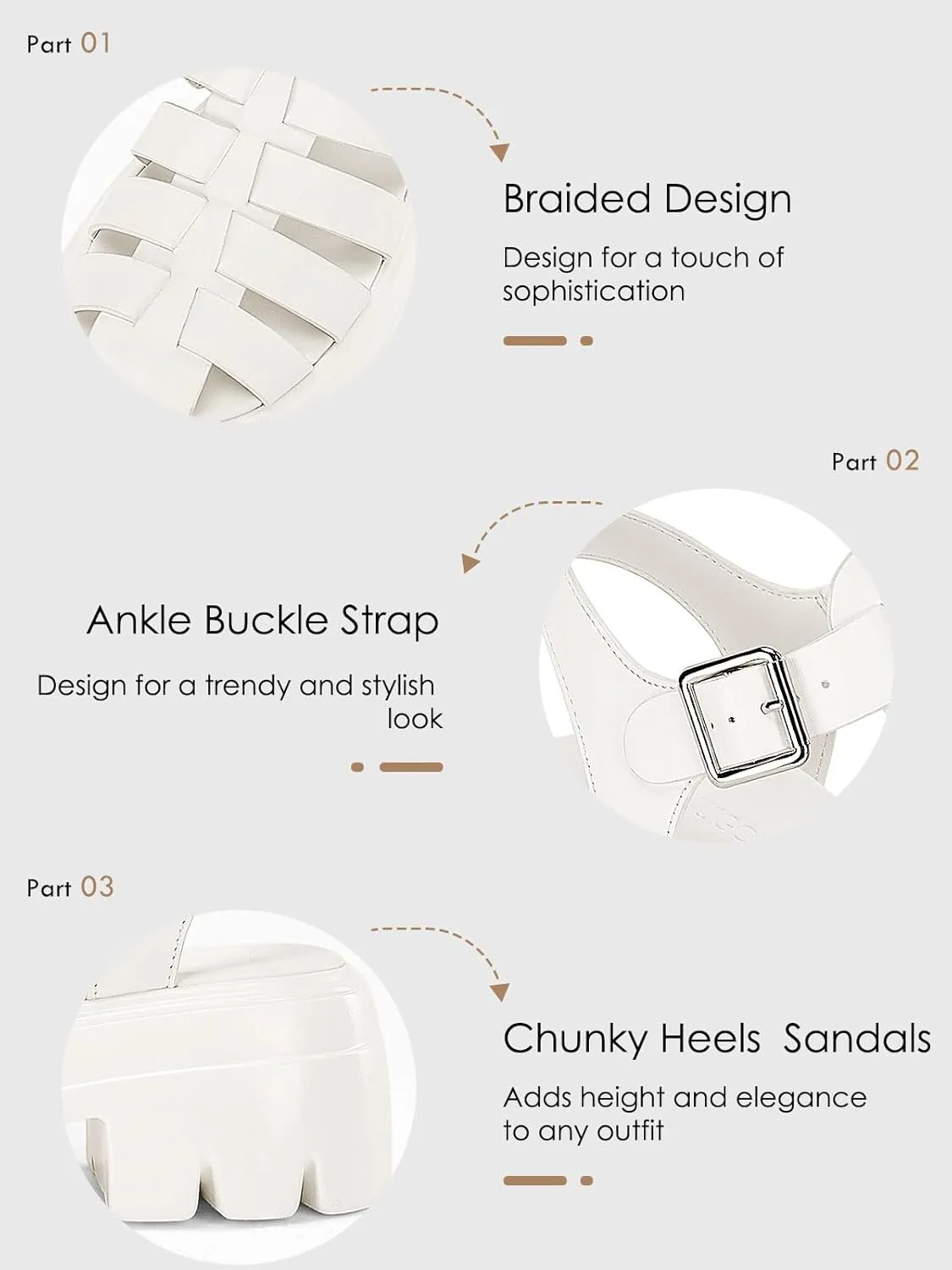 Coutgo Womens Platform Chunky Heels Sandals Gladiator Ankle Strap Heels Lug Sole Summer Fisherman Y2K Shoes