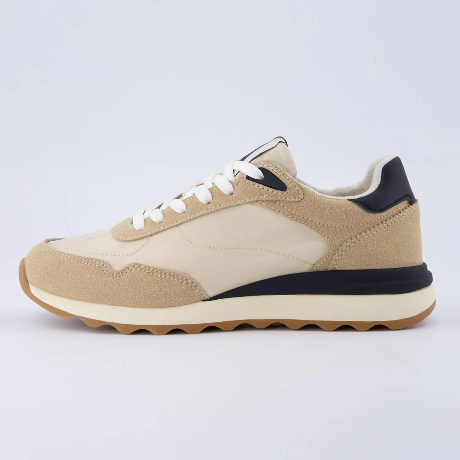 CUSHIONAIRE Women's Kicks lace up Nylon Sneaker  Comfort Foam, Wide Widths Available