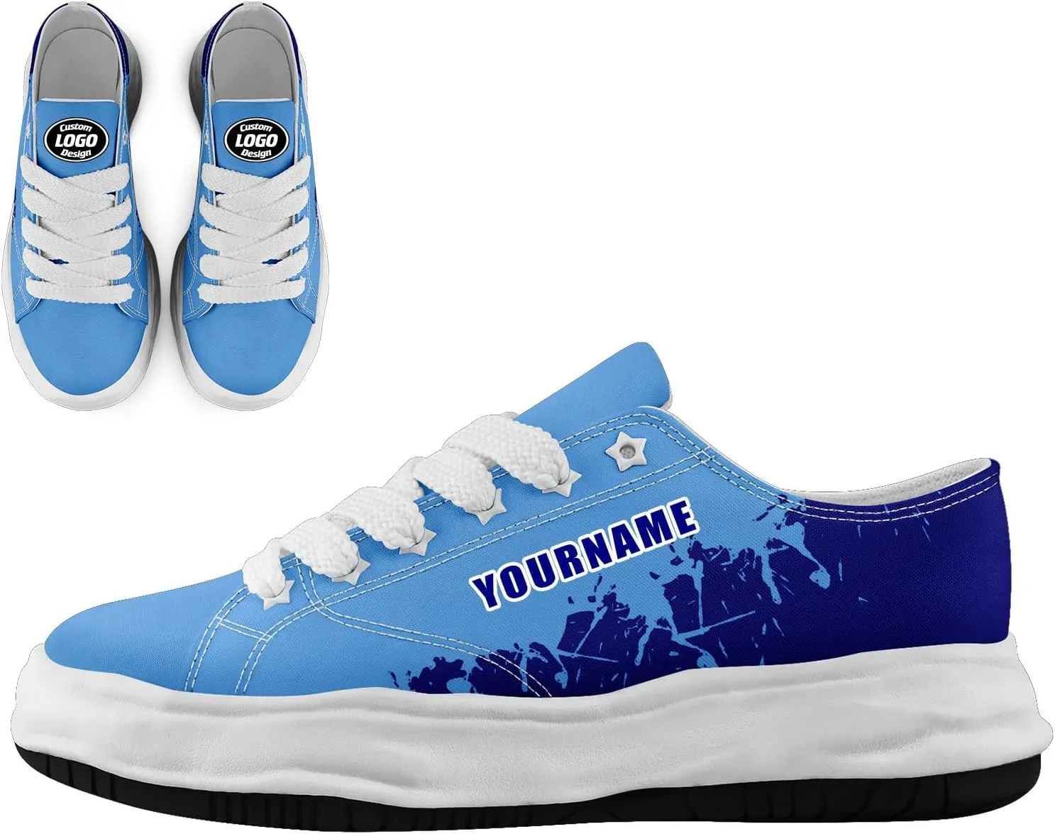 Custom Fashion Canvas Sneaker for Men Women Personalized Unisex Sports Running Tennis Shoes Print Image Name Lace Up Shoes