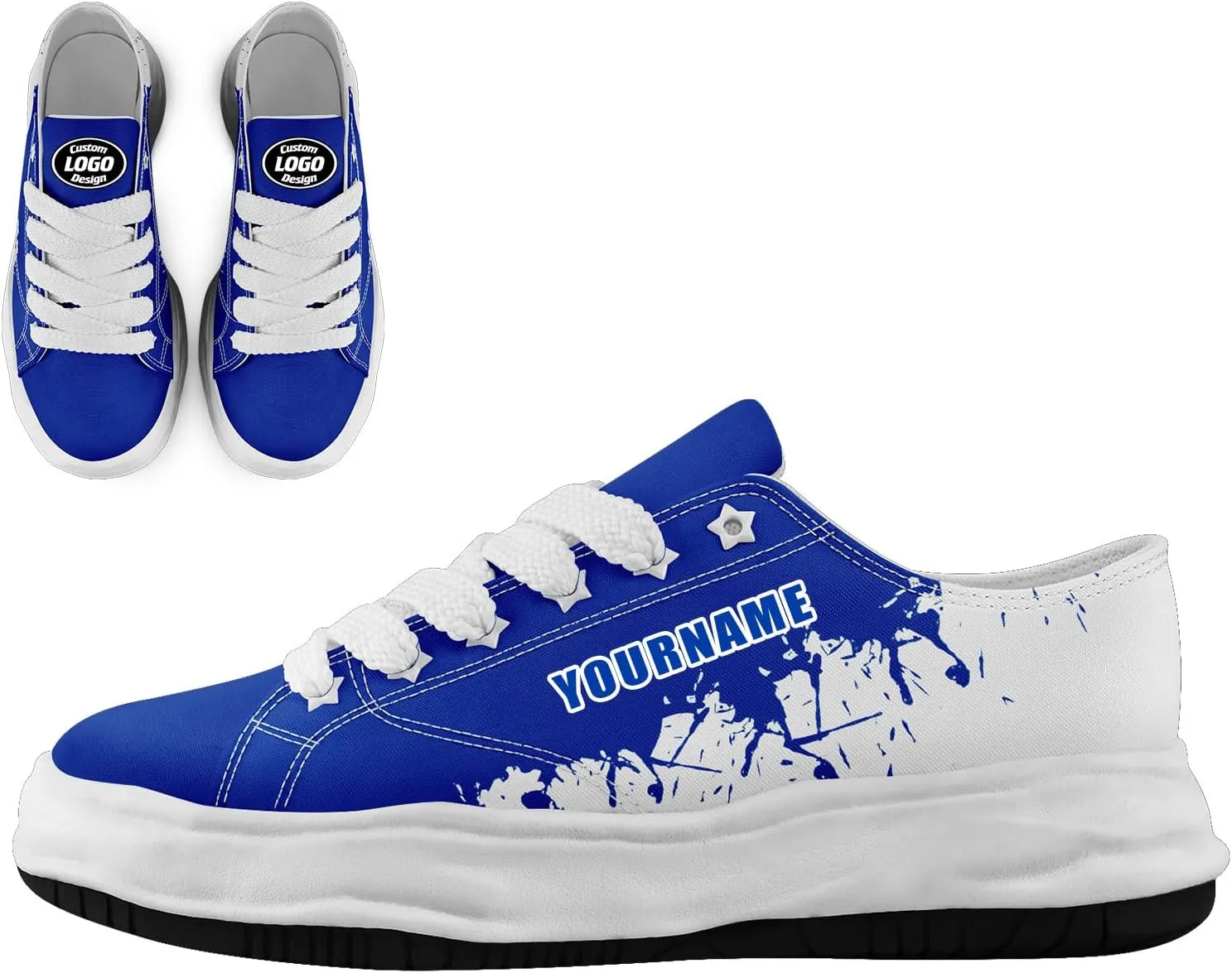 Custom Fashion Canvas Sneaker for Men Women Personalized Unisex Sports Running Tennis Shoes Print Image Name Lace Up Shoes