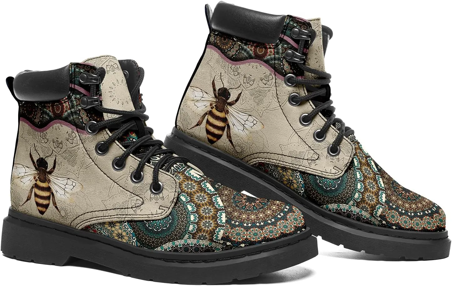 Custom Flower Mandala Animal Print Boots for Women Fashion Boots Winter Boots for Girl Lady
