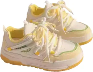 Cute Star Walking Sneakers for Women Macaron Colors Regular & Upgraded Versions Rubber Thick Sole Height Increase Lace Up Walking Shoes