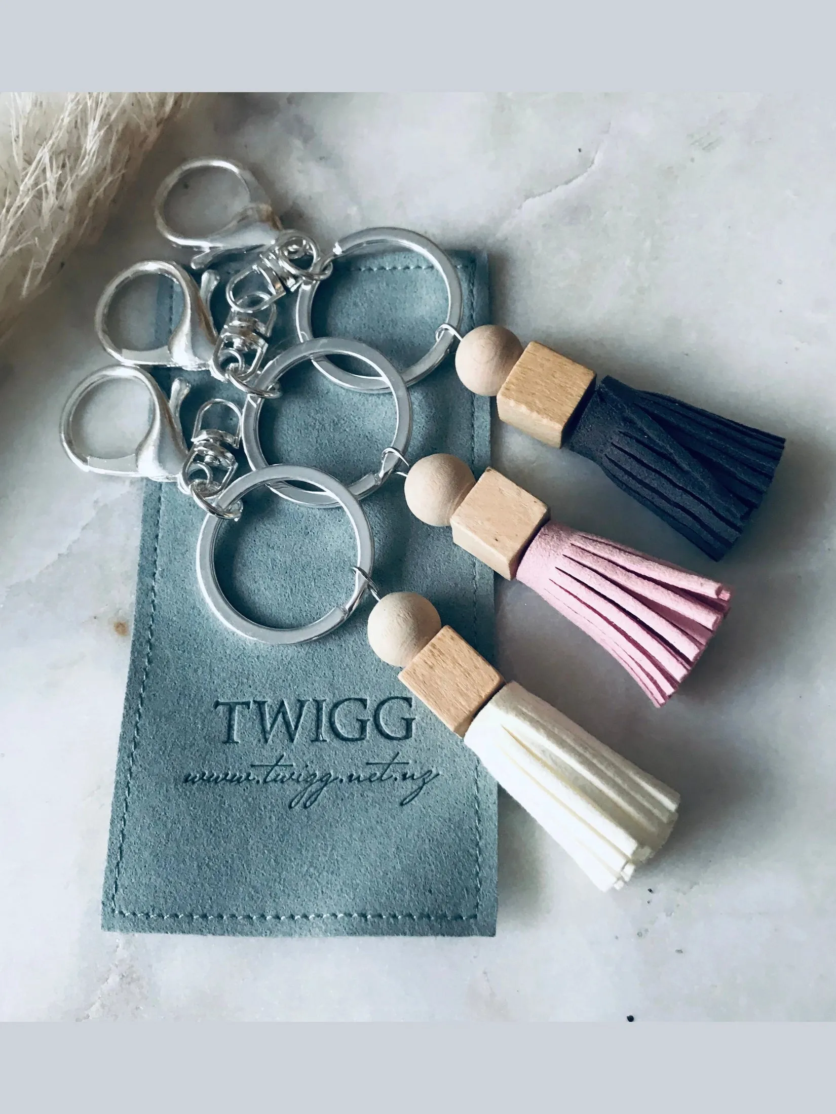 Cuteness tassel keyring set  x3
