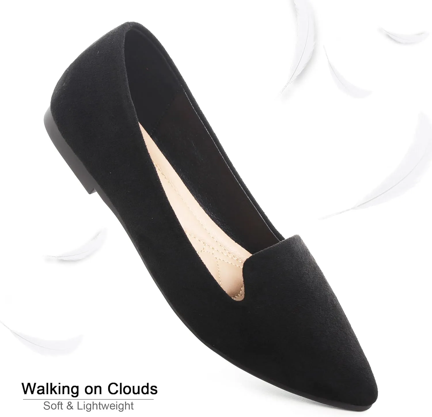 Dear Time Women Block Heel PU Pointed Toe Pumps Shoes
