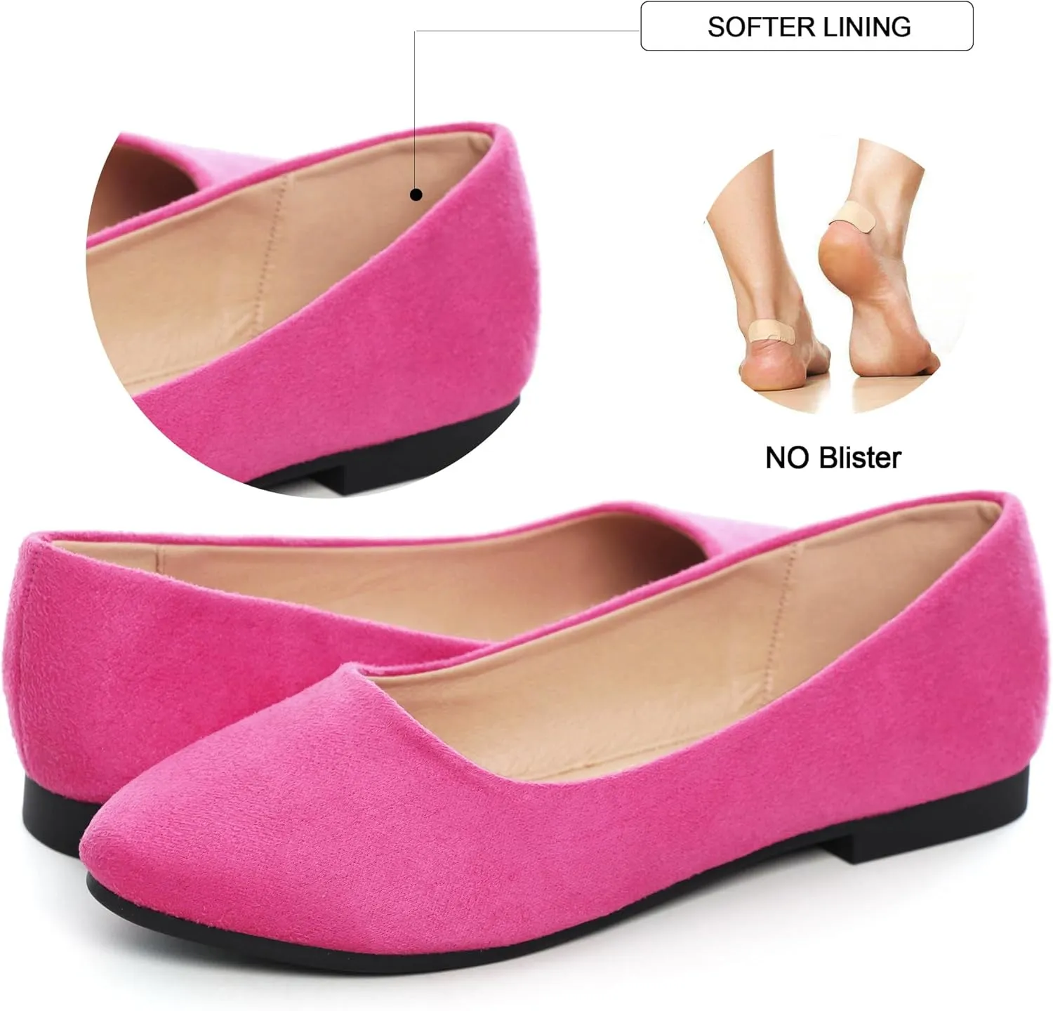 Dear Time Women Block Heel PU Pointed Toe Pumps Shoes