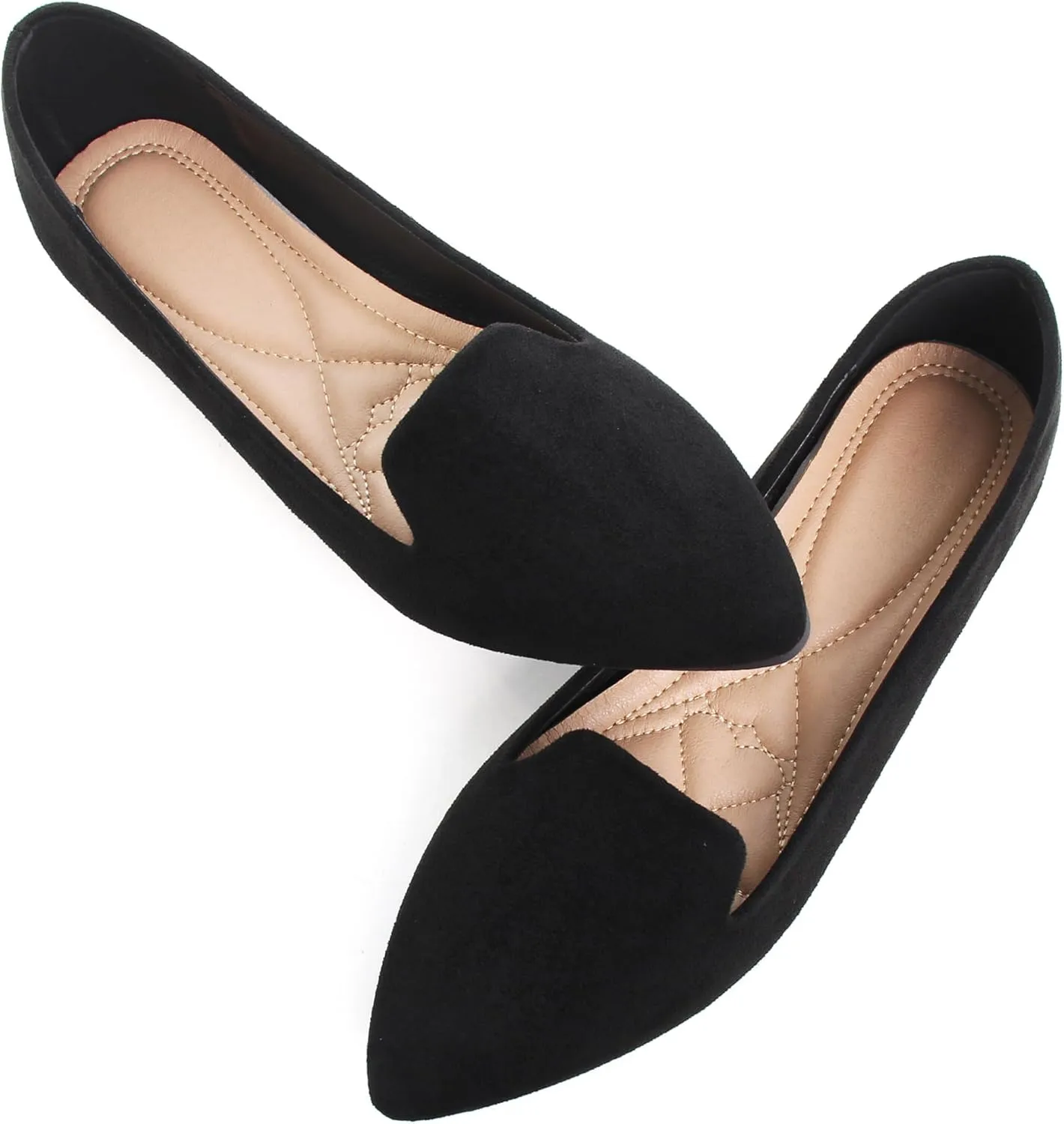 Dear Time Women Block Heel PU Pointed Toe Pumps Shoes