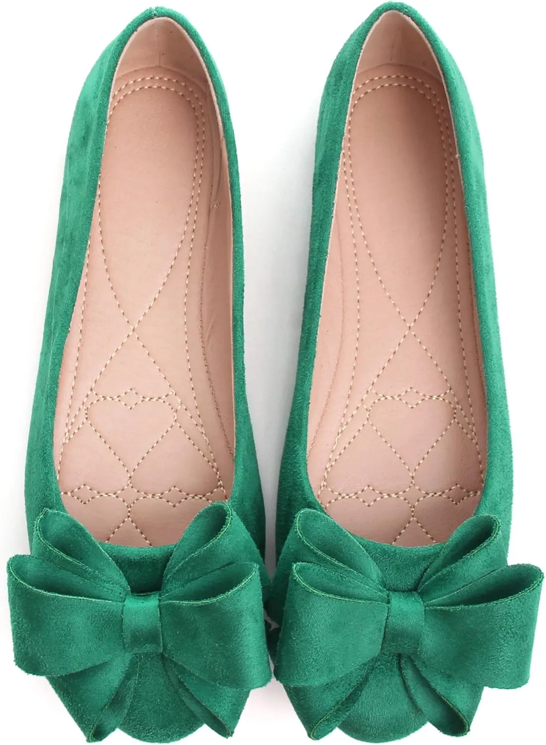 Dear Time Women's Bowknot Flats Cute Ballets Slip on Dress Shoes Casual Comfortable Shoes