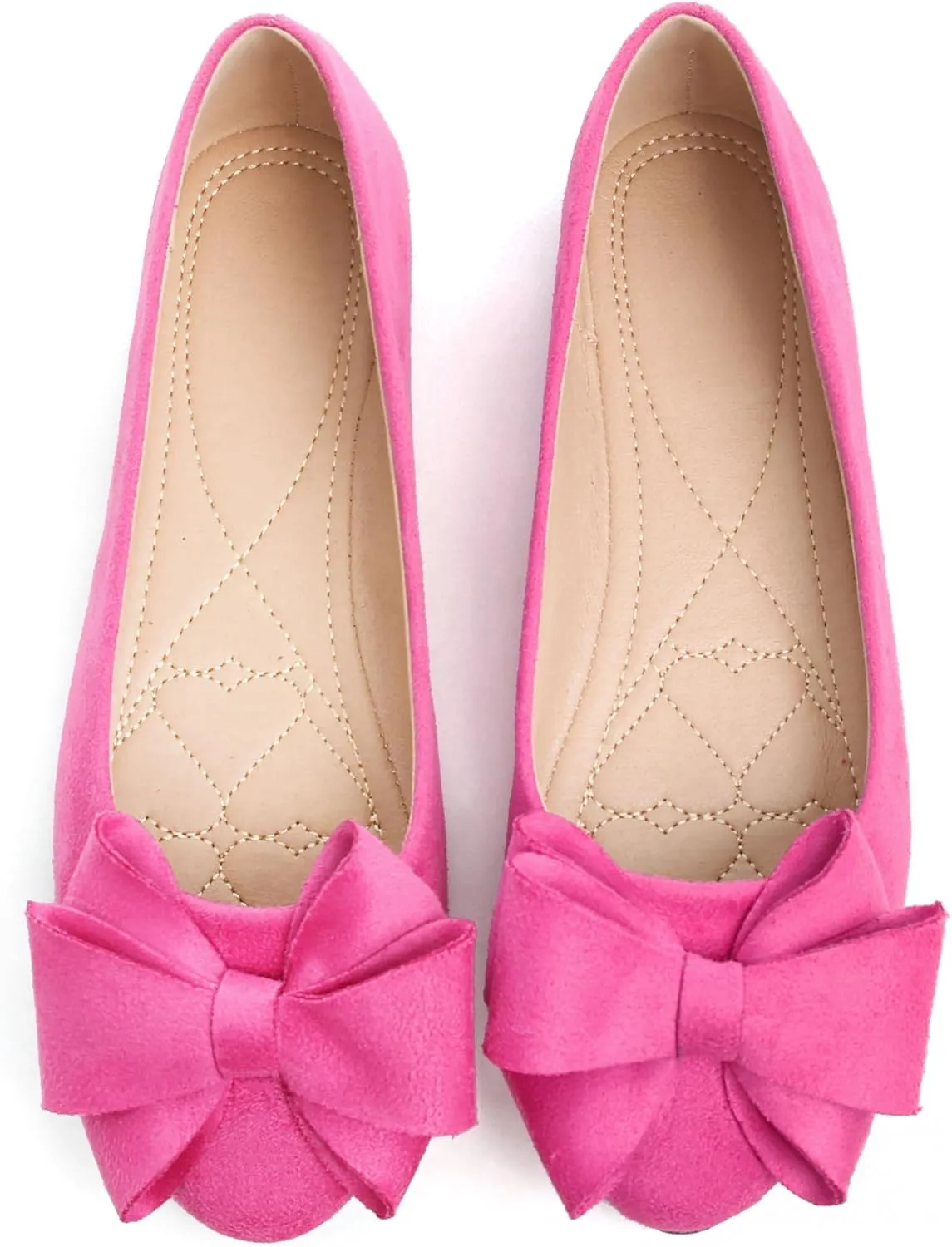 Dear Time Women's Bowknot Flats Cute Ballets Slip on Dress Shoes Casual Comfortable Shoes