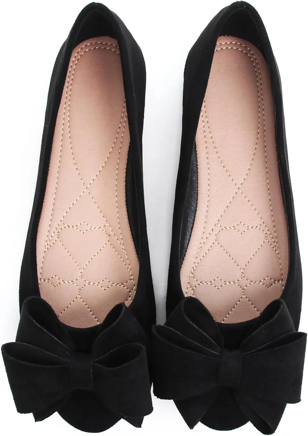 Dear Time Women's Bowknot Flats Cute Ballets Slip on Dress Shoes Casual Comfortable Shoes