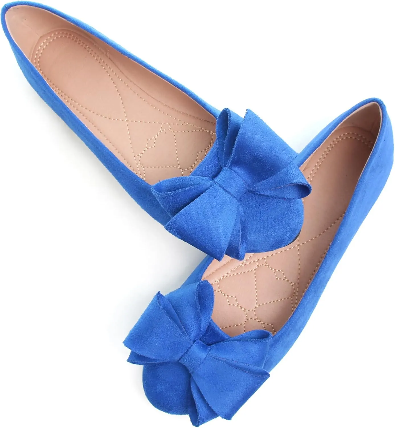Dear Time Women's Bowknot Flats Cute Ballets Slip on Dress Shoes Casual Comfortable Shoes