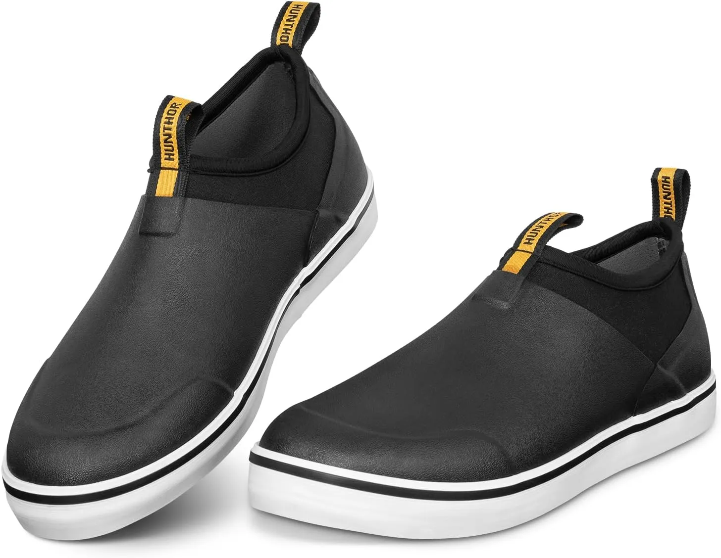 Deck Shoes Waterproof Rubber Boots with Non-Slip Rain Shoes for Fishing, Boating, Gardening, Walking - for Men