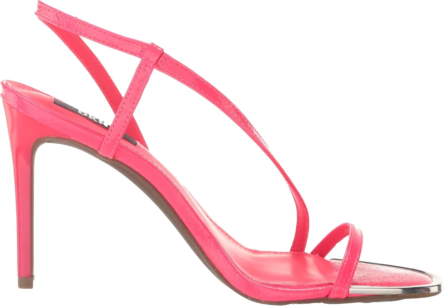 DKNY Women's Open Toe Diaganol Strap Heel Heeled Sandal