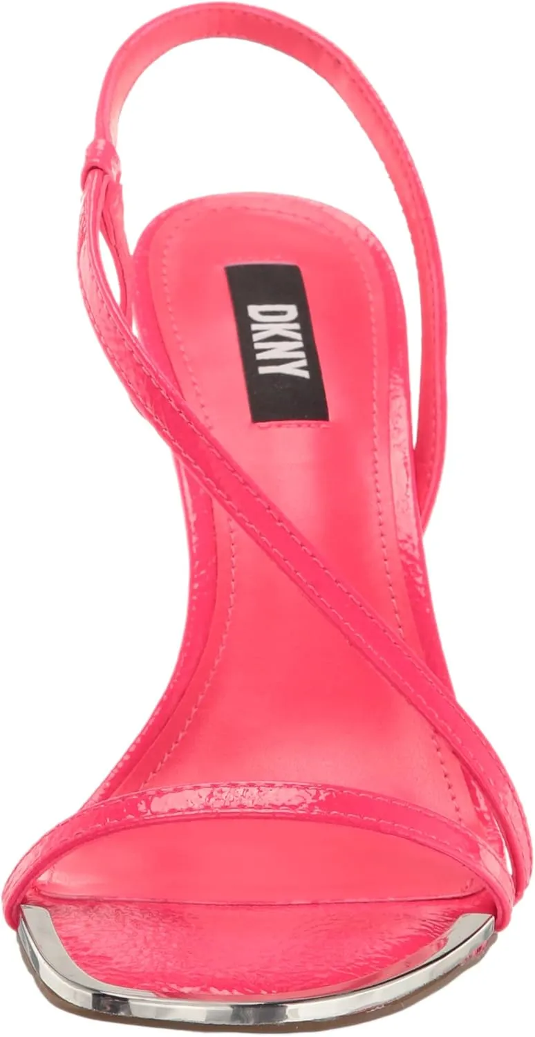 DKNY Women's Open Toe Diaganol Strap Heel Heeled Sandal