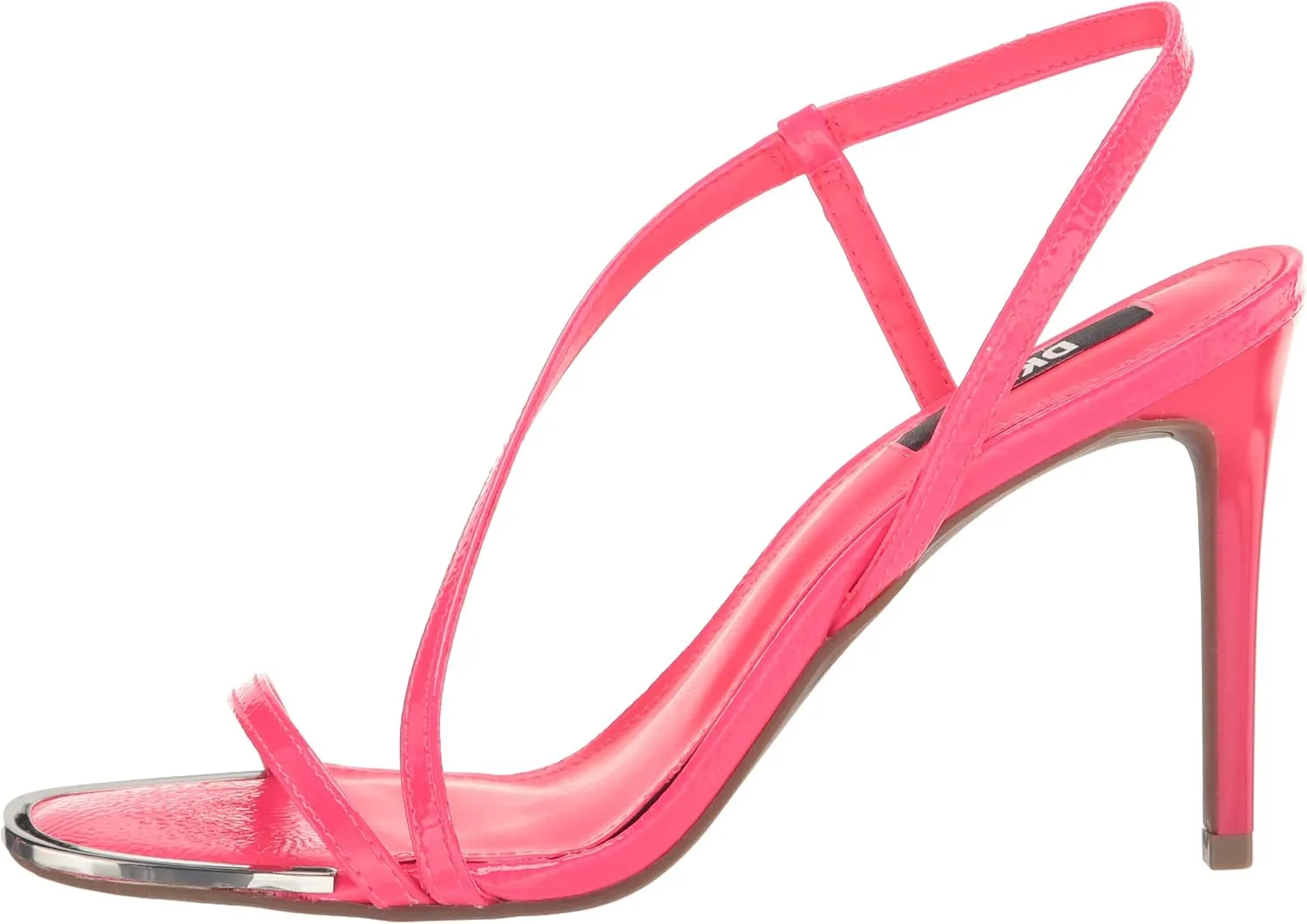 DKNY Women's Open Toe Diaganol Strap Heel Heeled Sandal
