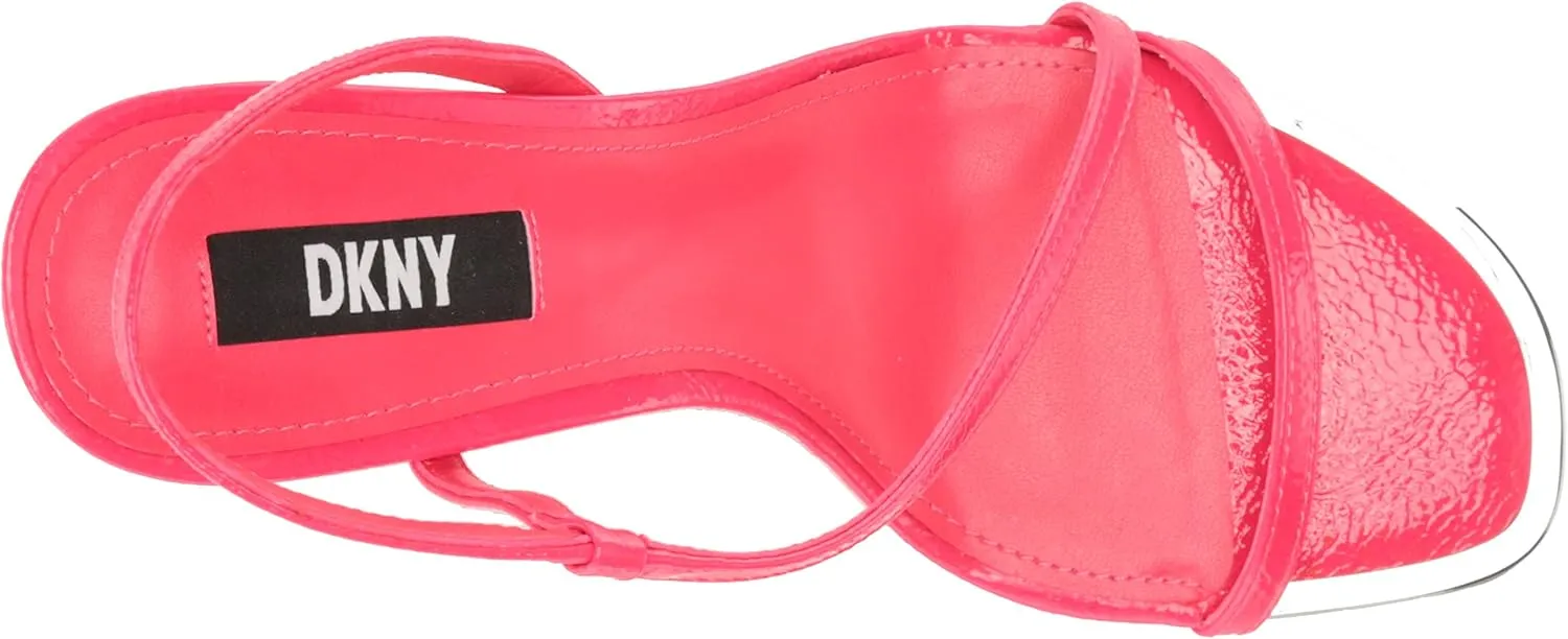 DKNY Women's Open Toe Diaganol Strap Heel Heeled Sandal