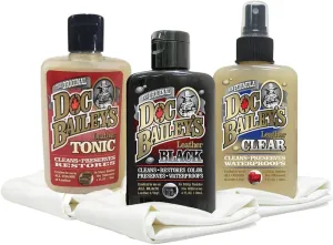 Doc Baileys All Leather Care Detail Kit (Set of 3) - Restore, Protect, and Enhance Your Leather - Leather Cleaner, Conditioner, Waterproofer, & Protectant