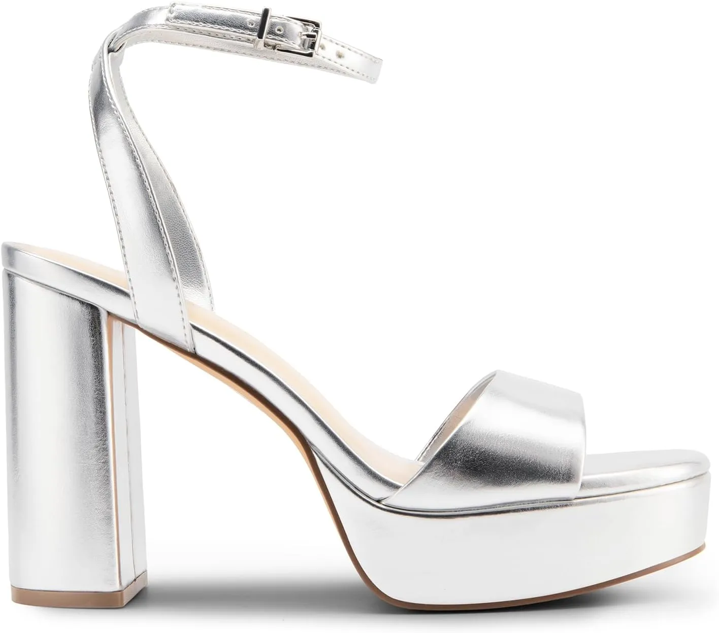 DREAM PAIRS Platform High Heels for Women Chunky Round Open Toe Ankle Strap Stylish Heeled Sandals for Party Prom Wedding