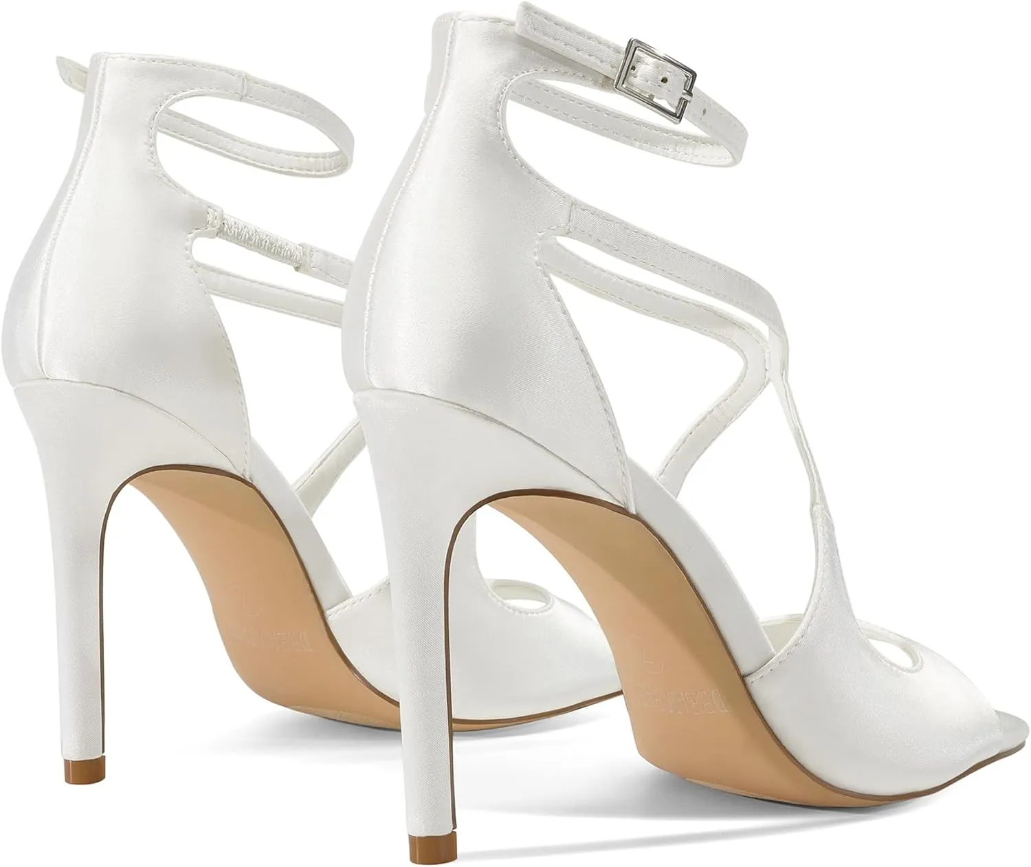 DREAM PAIRS Women's High Heels Sexy Cross Square Open Toe Strappy Dressy Sexy Stylish Stilettos Heels Sandals