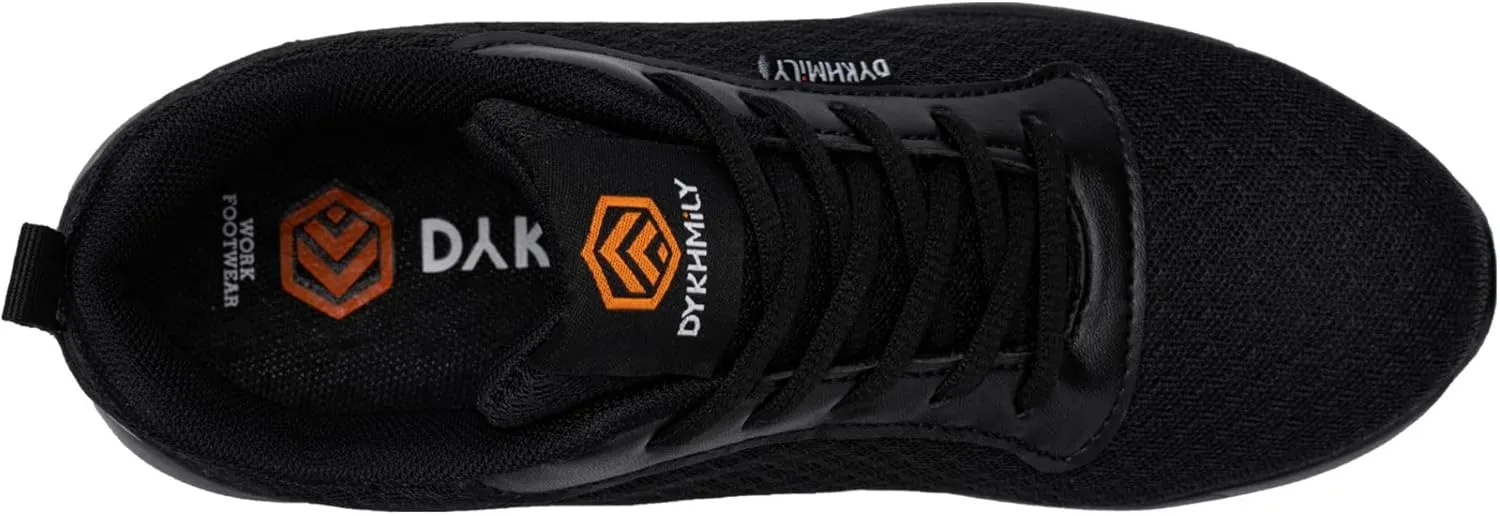 DYKHMILY Steel Toe Shoes for Men Lightweight Work Shoes Comfortable Safety Shoes Air Cushion Construction Shoes