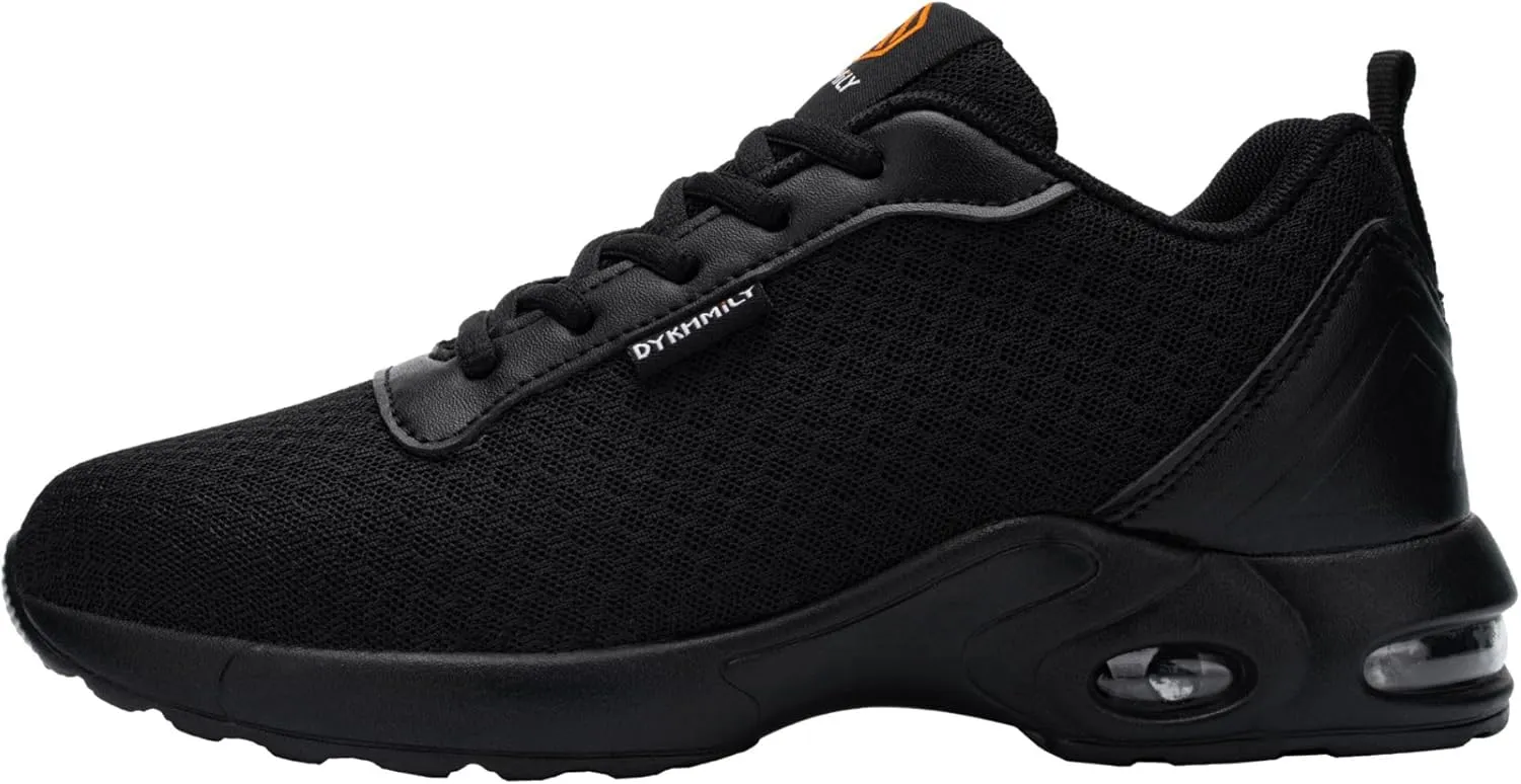 DYKHMILY Steel Toe Shoes for Men Lightweight Work Shoes Comfortable Safety Shoes Air Cushion Construction Shoes