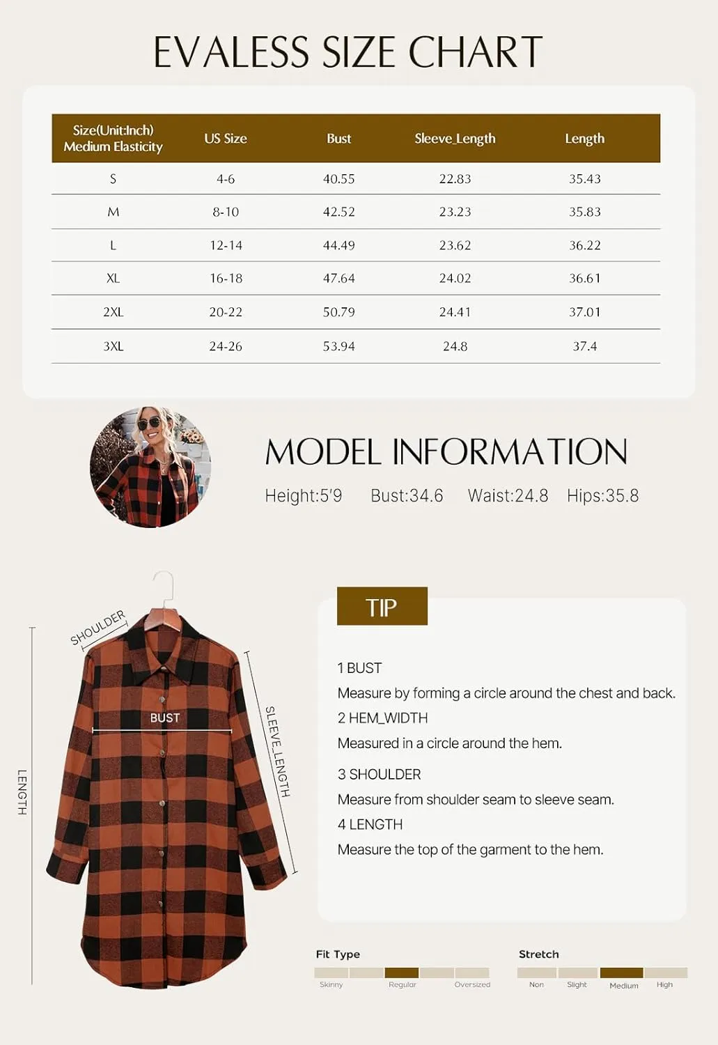 EVALESS Color Block Plaid Shacket Jacket Womens Fall Clothes Fashion Outfits