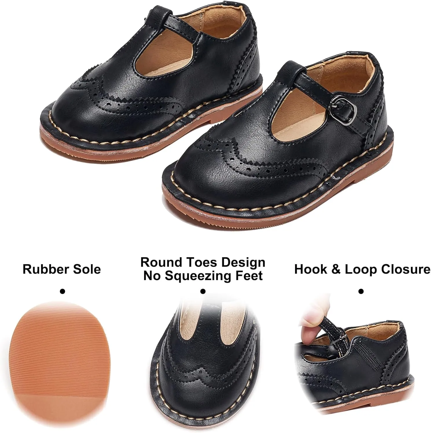 Felix & Flora Toddler Girl Mary Jane Dress Shoes - Ballet Flats for Girl Party School Shoes