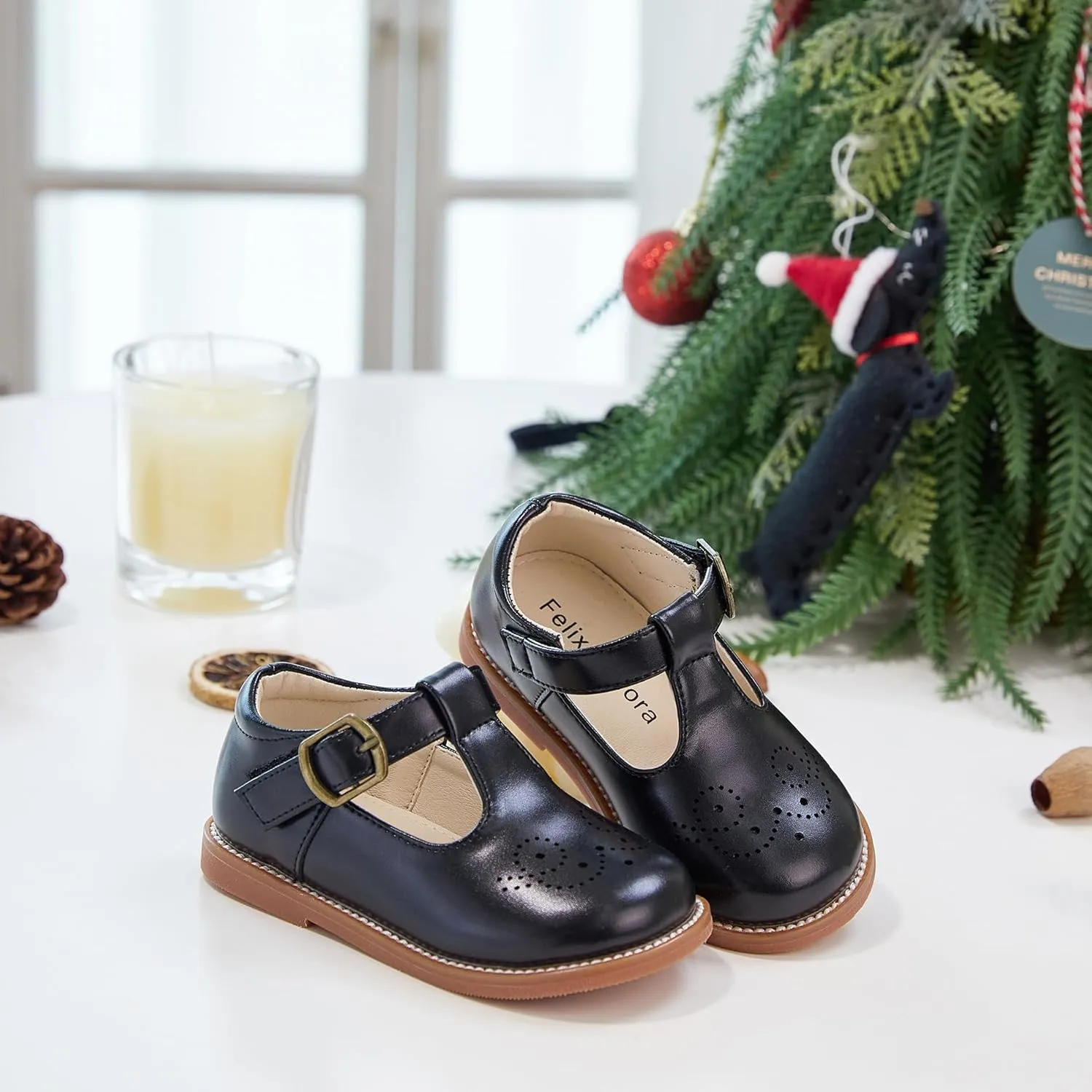 Felix & Flora Toddler Girl Mary Jane Dress Shoes - School Oxford Flats for Girl Party Shoes.