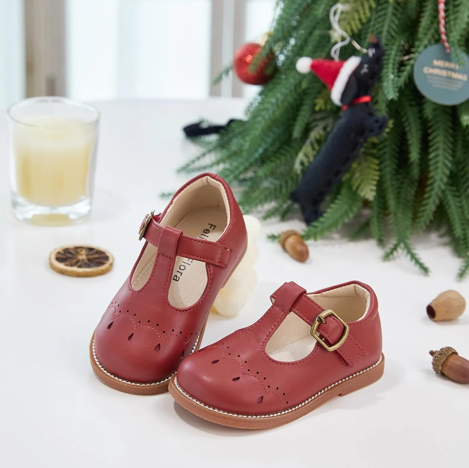 Felix & Flora Toddler Girl Mary Jane Dress Shoes - School Oxford Flats for Girl Party Shoes.