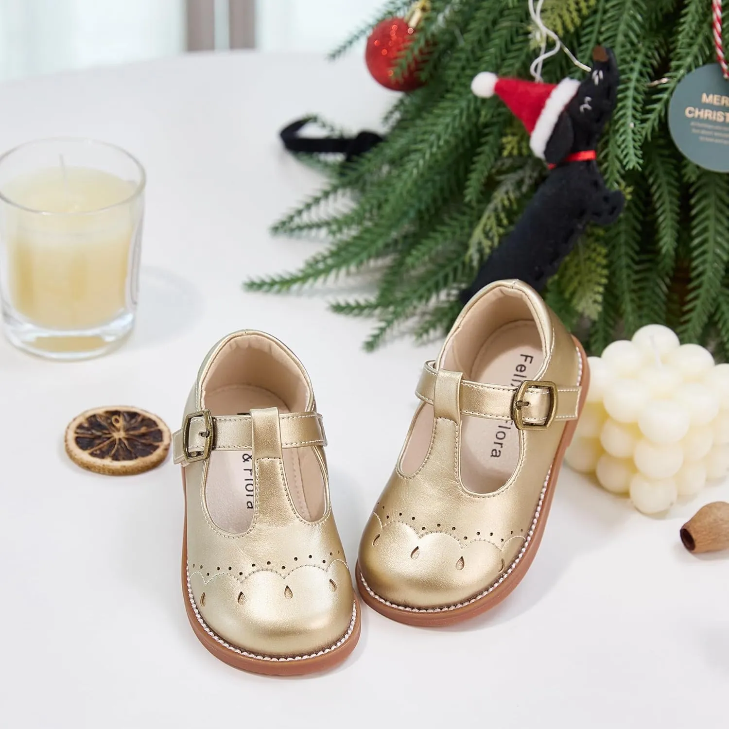 Felix & Flora Toddler Girl Mary Jane Dress Shoes - School Oxford Flats for Girl Party Shoes.
