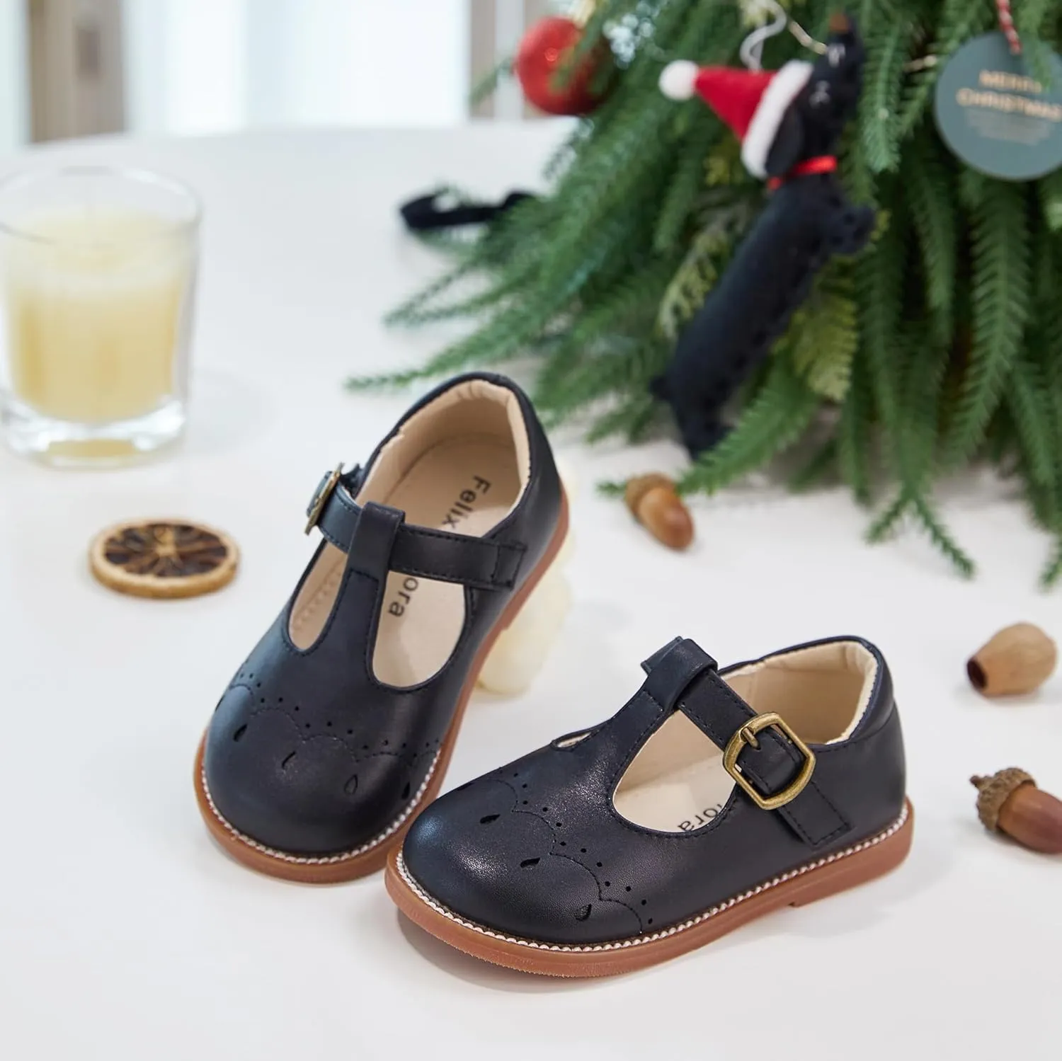 Felix & Flora Toddler Girl Mary Jane Dress Shoes - School Oxford Flats for Girl Party Shoes.