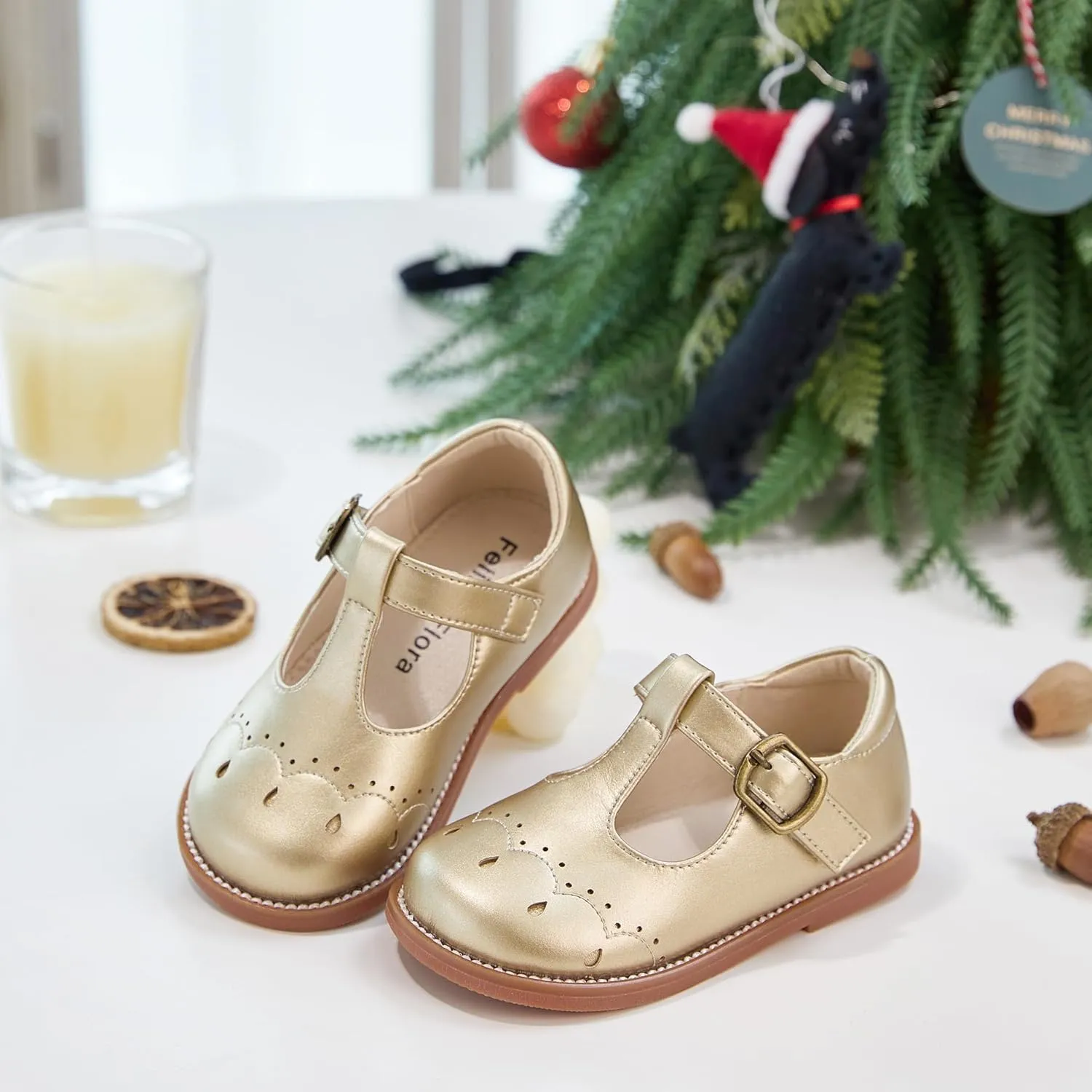 Felix & Flora Toddler Girl Mary Jane Dress Shoes - School Oxford Flats for Girl Party Shoes.