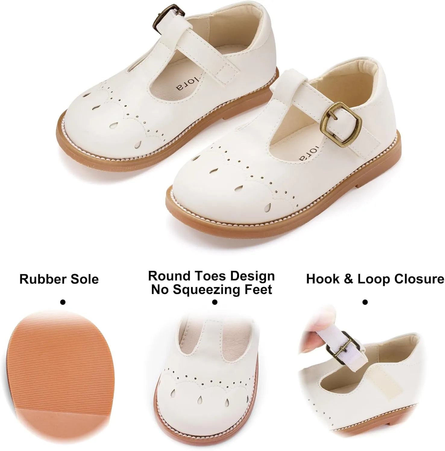 Felix & Flora Toddler Girl Mary Jane Dress Shoes - School Oxford Flats for Girl Party Shoes.