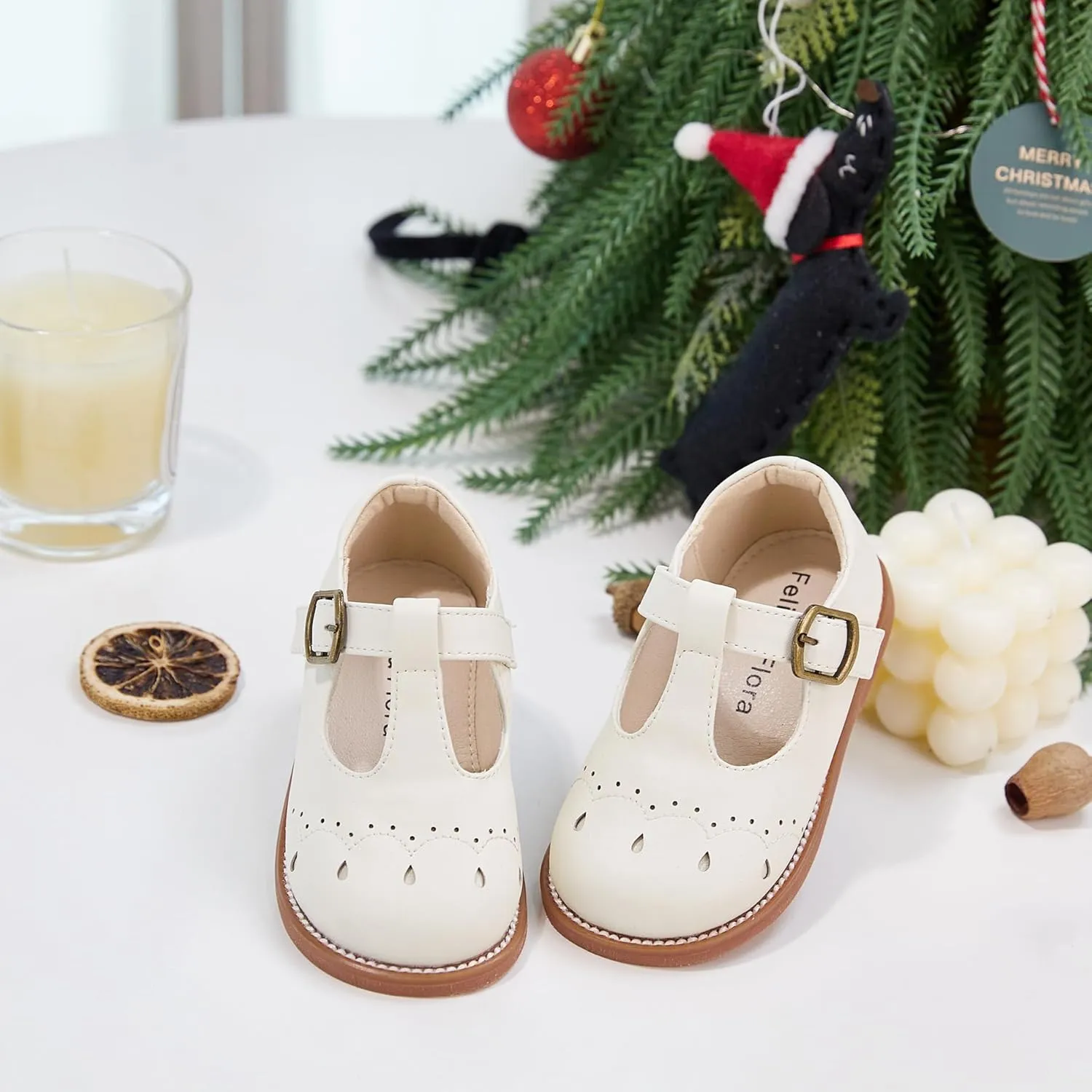 Felix & Flora Toddler Girl Mary Jane Dress Shoes - School Oxford Flats for Girl Party Shoes.