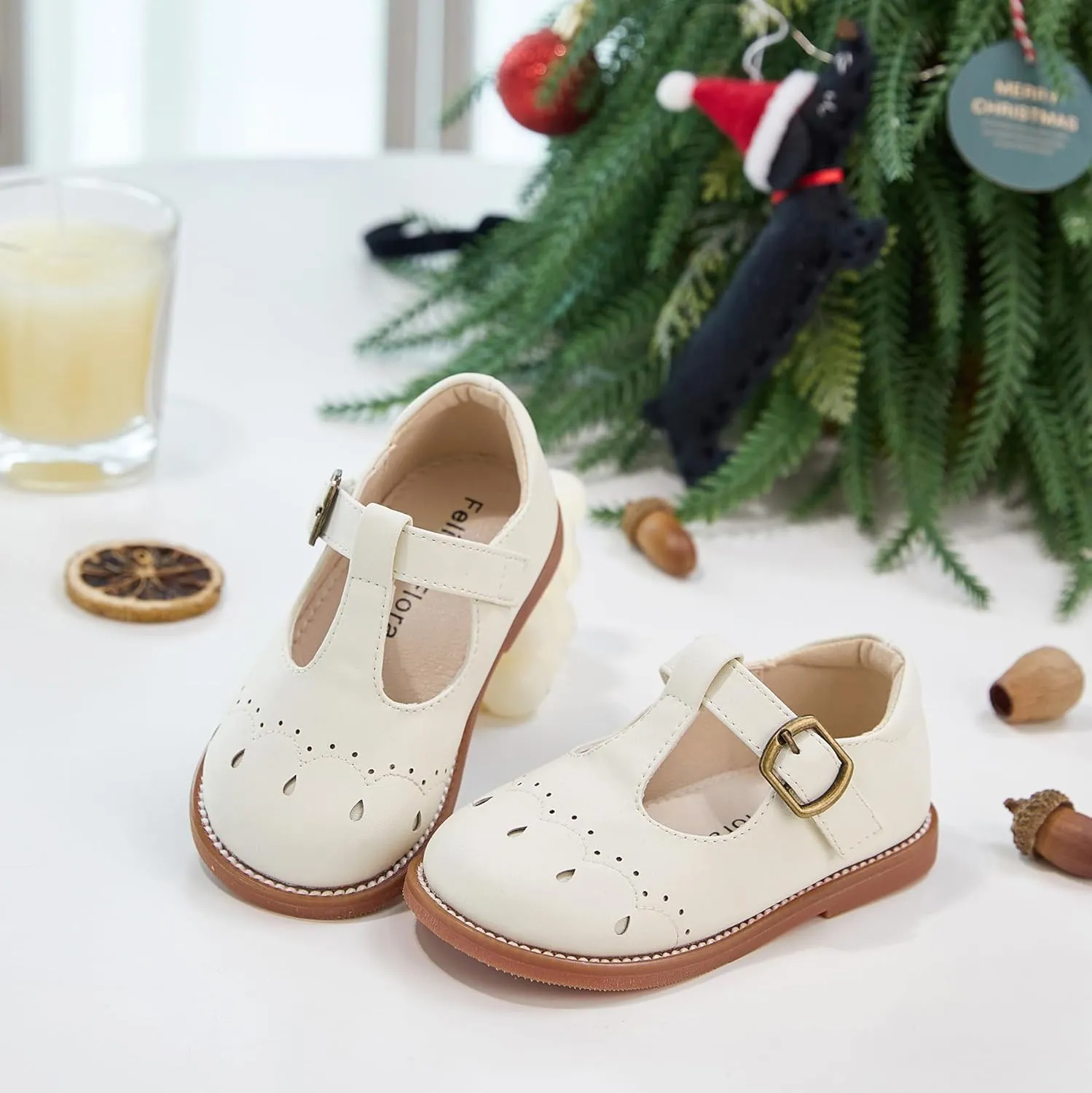Felix & Flora Toddler Girl Mary Jane Dress Shoes - School Oxford Flats for Girl Party Shoes.