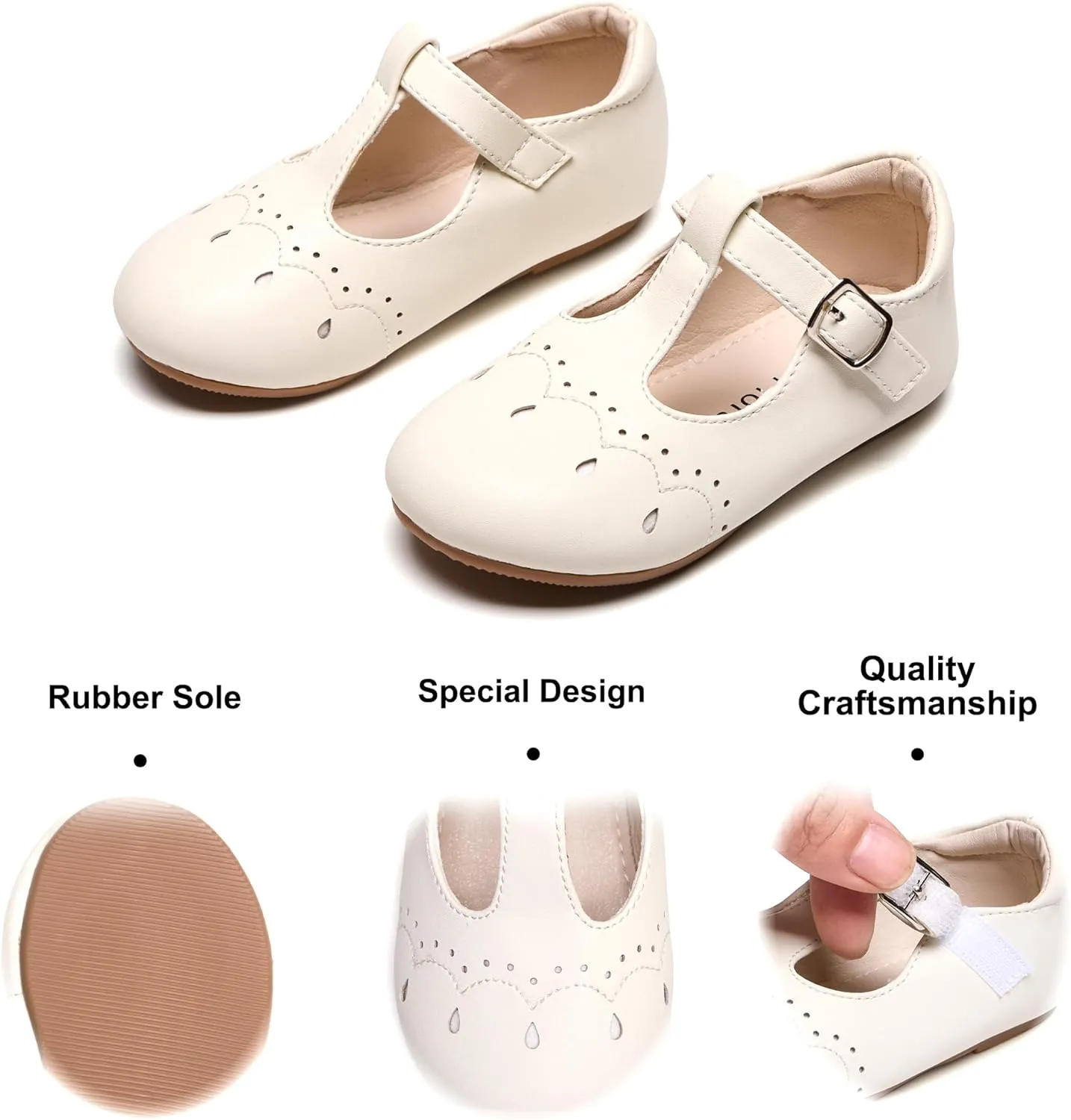 Felix & Flora Toddler Little Girl Flat Oxfords Dress Shoes - Mary Jane Princess for Girl Party School Shoes.