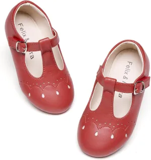 Felix & Flora Toddler Little Girl Flat Oxfords Dress Shoes - Mary Jane Princess for Girl Party School Shoes.