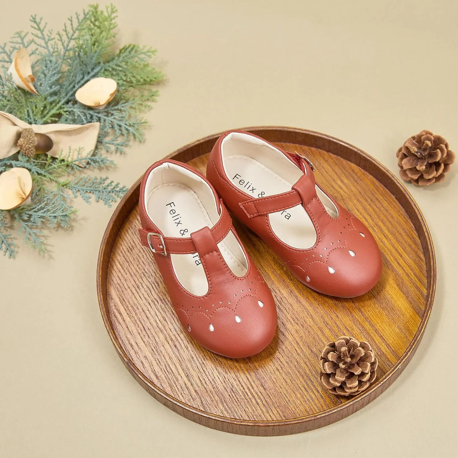 Felix & Flora Toddler Little Girl Flat Oxfords Dress Shoes - Mary Jane Princess for Girl Party School Shoes.