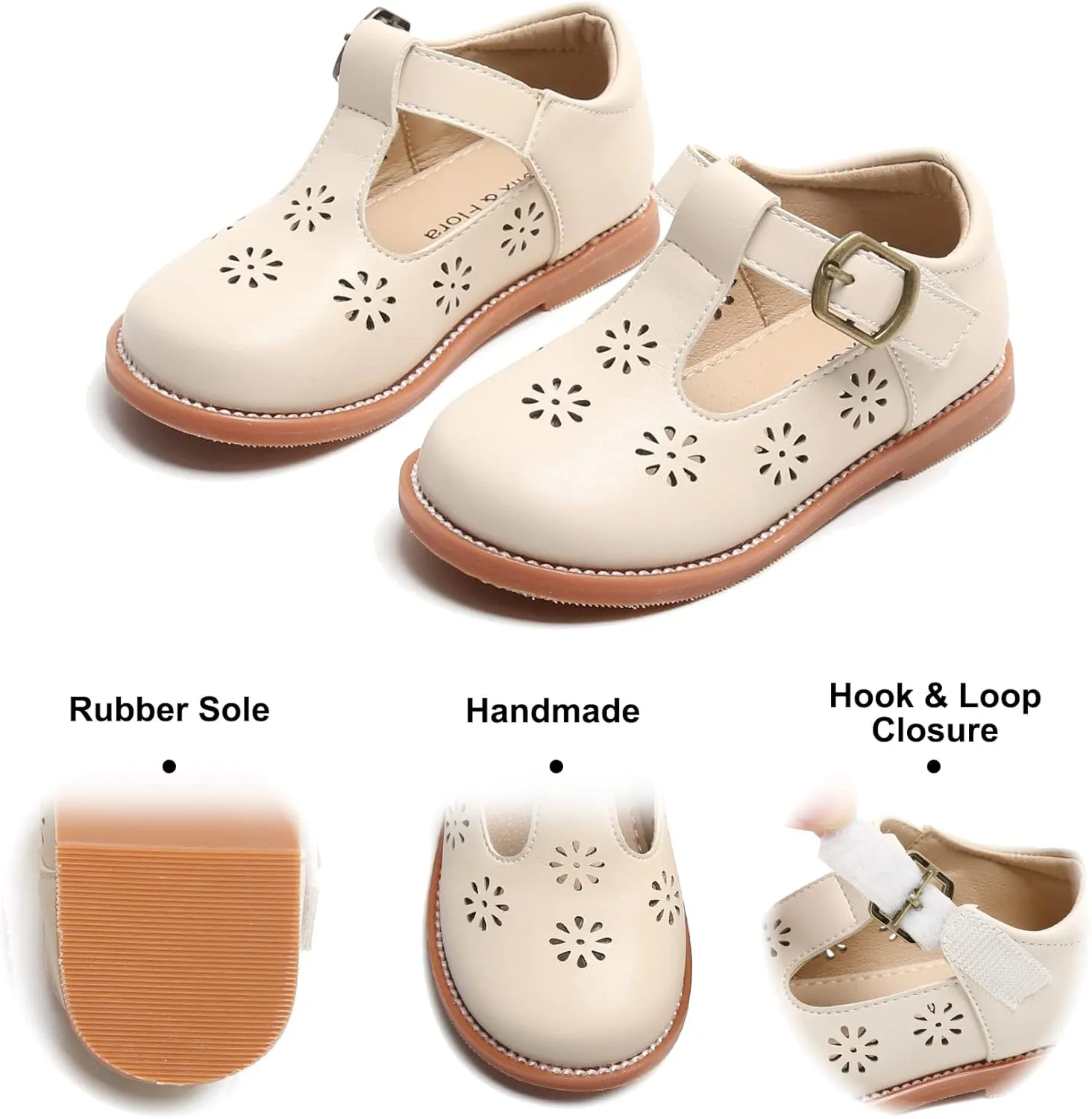 Felix & Flora Toddler Little Girl Mary Jane Dress Shoes - Ballet Flats for Girl Party School Shoes