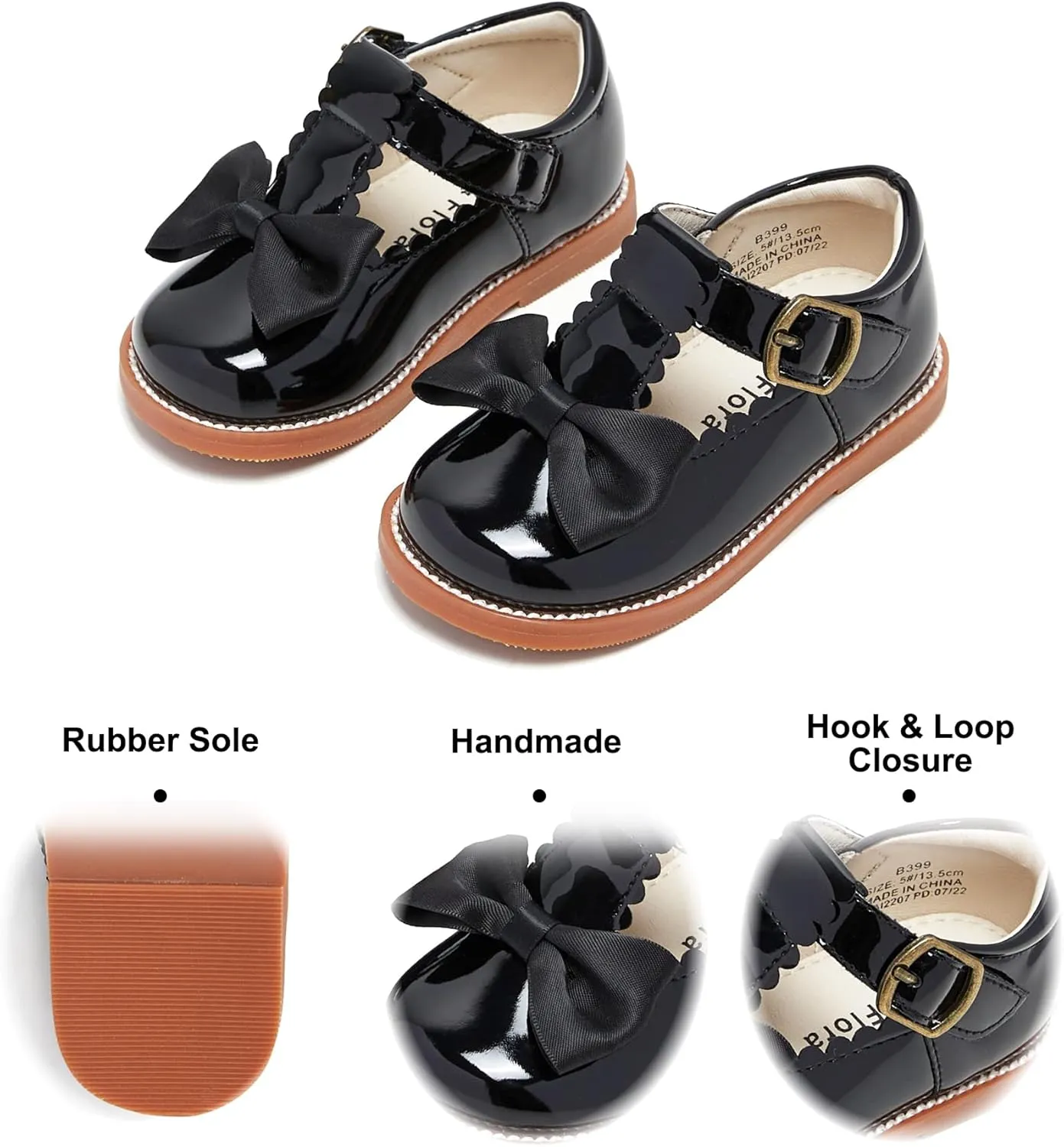 Felix & Flora Toddler Little Girl Mary Jane Dress Shoes - Ballet Flats for Girl Party School Shoes