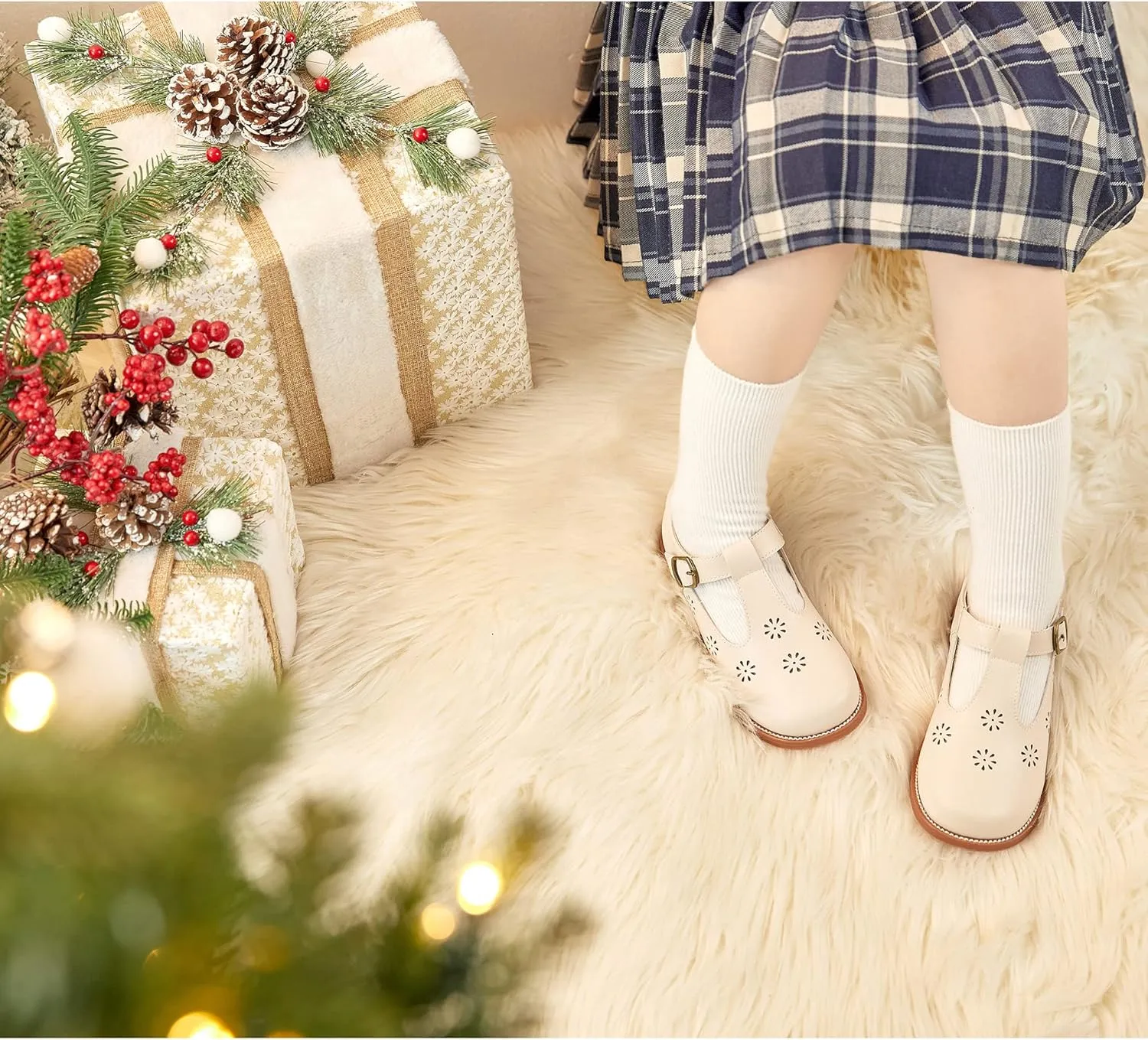 Felix & Flora Toddler Little Girl Mary Jane Dress Shoes - Ballet Flats for Girl Party School Shoes