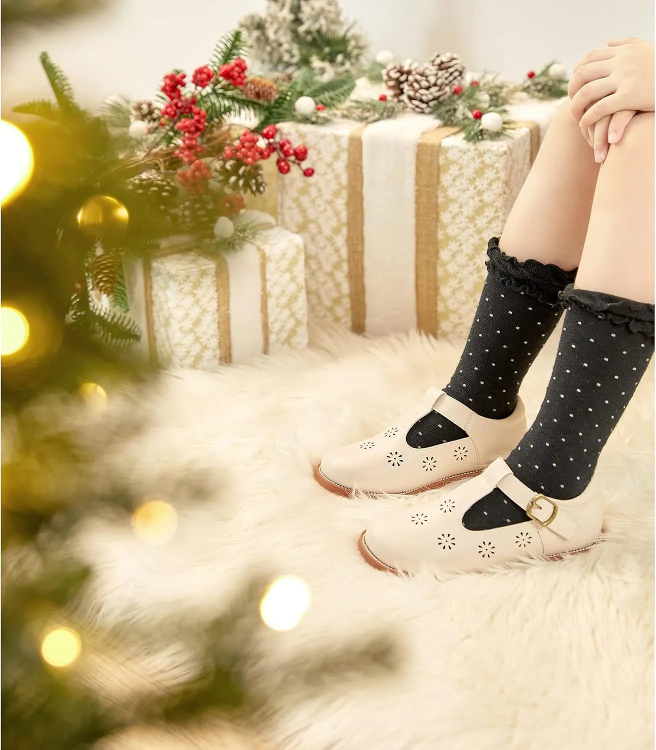 Felix & Flora Toddler Little Girl Mary Jane Dress Shoes - Ballet Flats for Girl Party School Shoes
