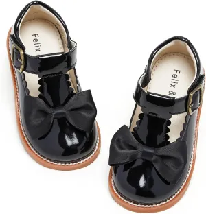 Felix & Flora Toddler Little Girl Mary Jane Dress Shoes - Ballet Flats for Girl Party School Shoes