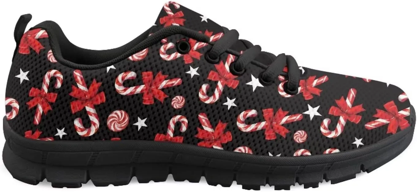 FKELYI Christmas Running Shoes for Women Athletic Tennis Sneakers Breathable Walking Flats