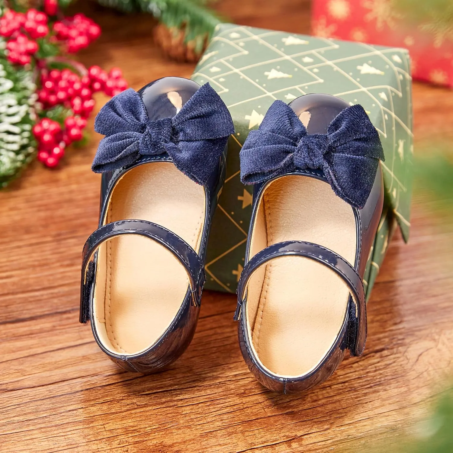 Flaryzone Toddler/Little Girls' Ballerina Flat Mary Jane Princess Dress Shoes - Wedding School Party