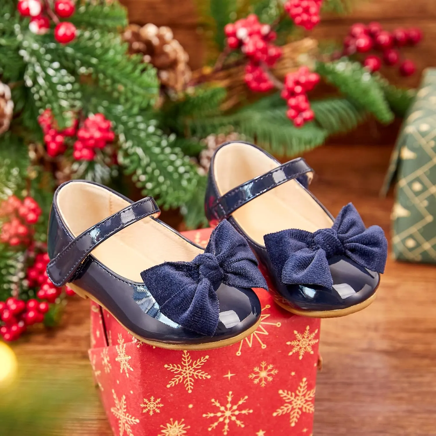 Flaryzone Toddler/Little Girls' Ballerina Flat Mary Jane Princess Dress Shoes - Wedding School Party