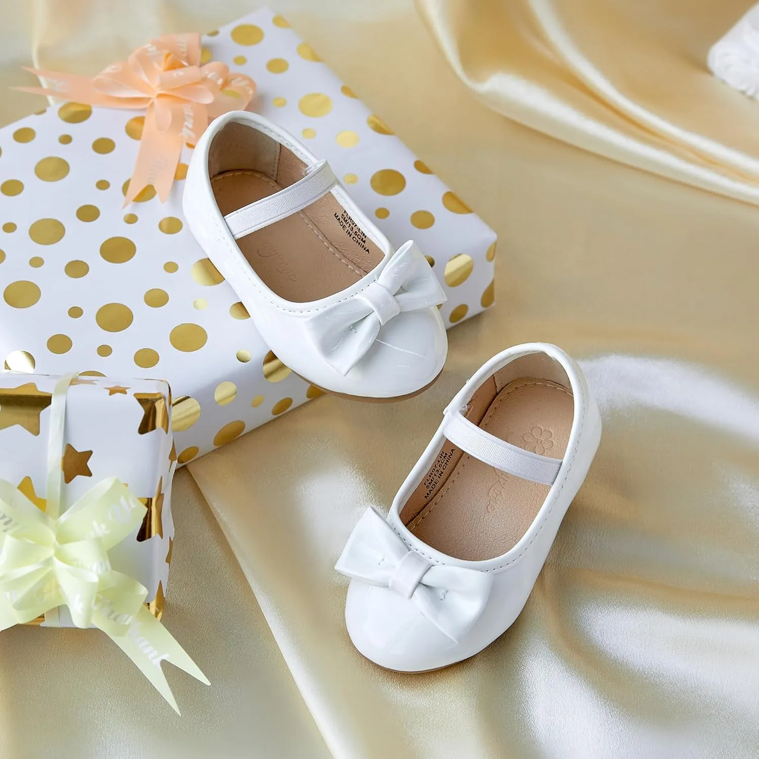 Flaryzone Toddler/Little Girls' Ballerina Flat Mary Jane Princess Dress Shoes - Wedding School Party