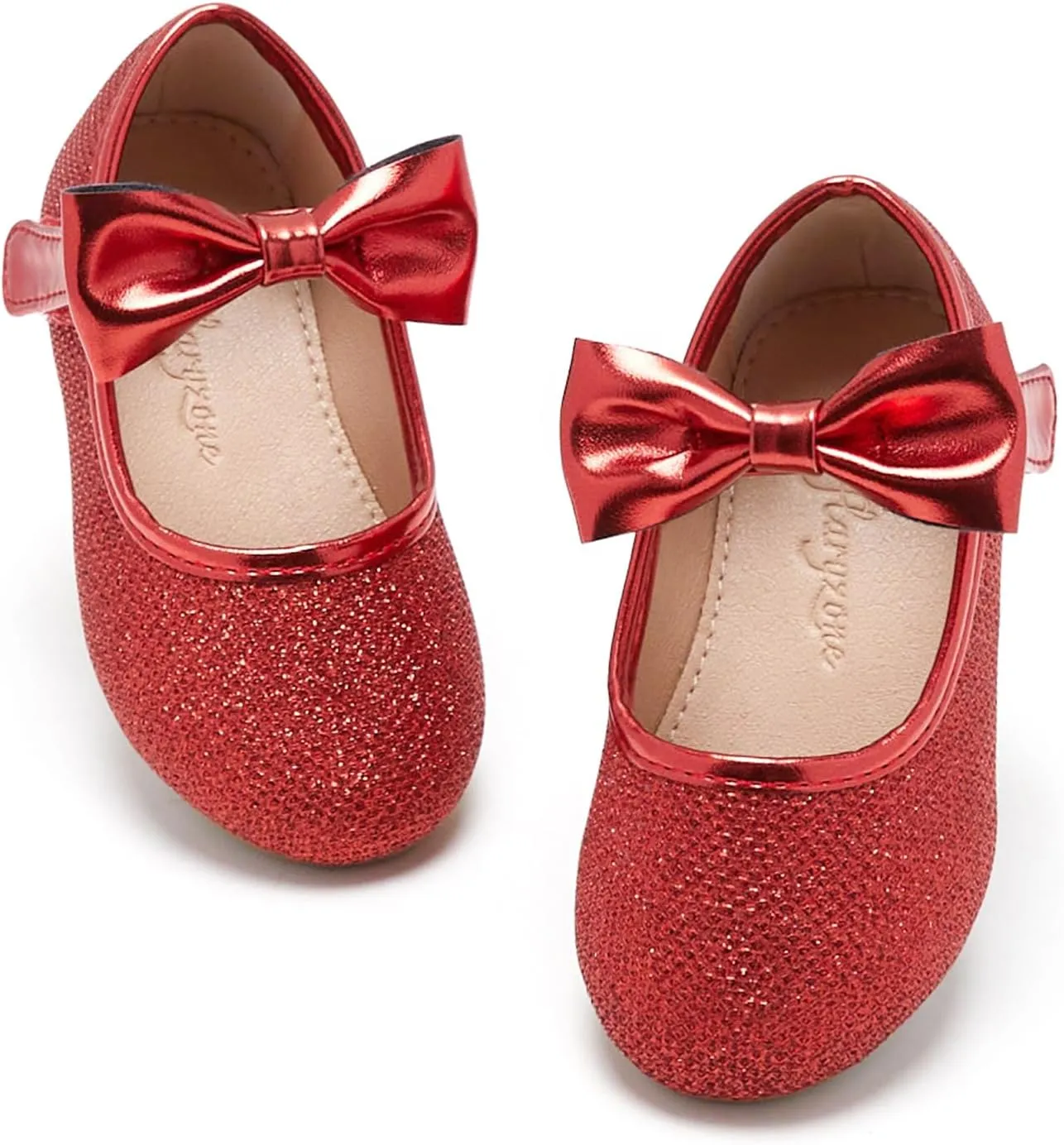 Flaryzone Toddler/Little Girls' Ballerina Flat Mary Jane Princess Dress Shoes - Wedding School Party
